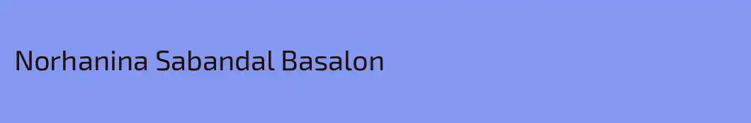 Norhanina Sabandal Basalon
